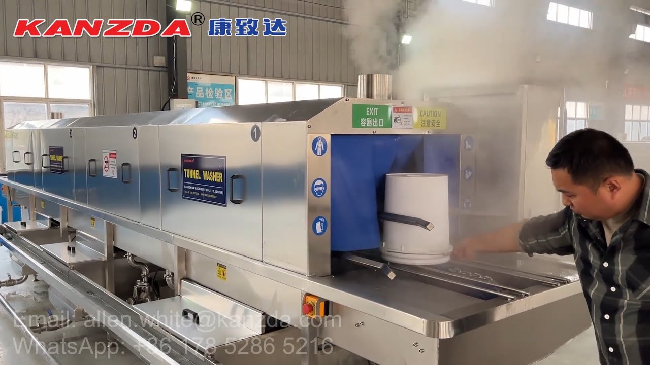 Bakery Bucket Washer - Test with Oil, Food Paste, Milk and Yogurt